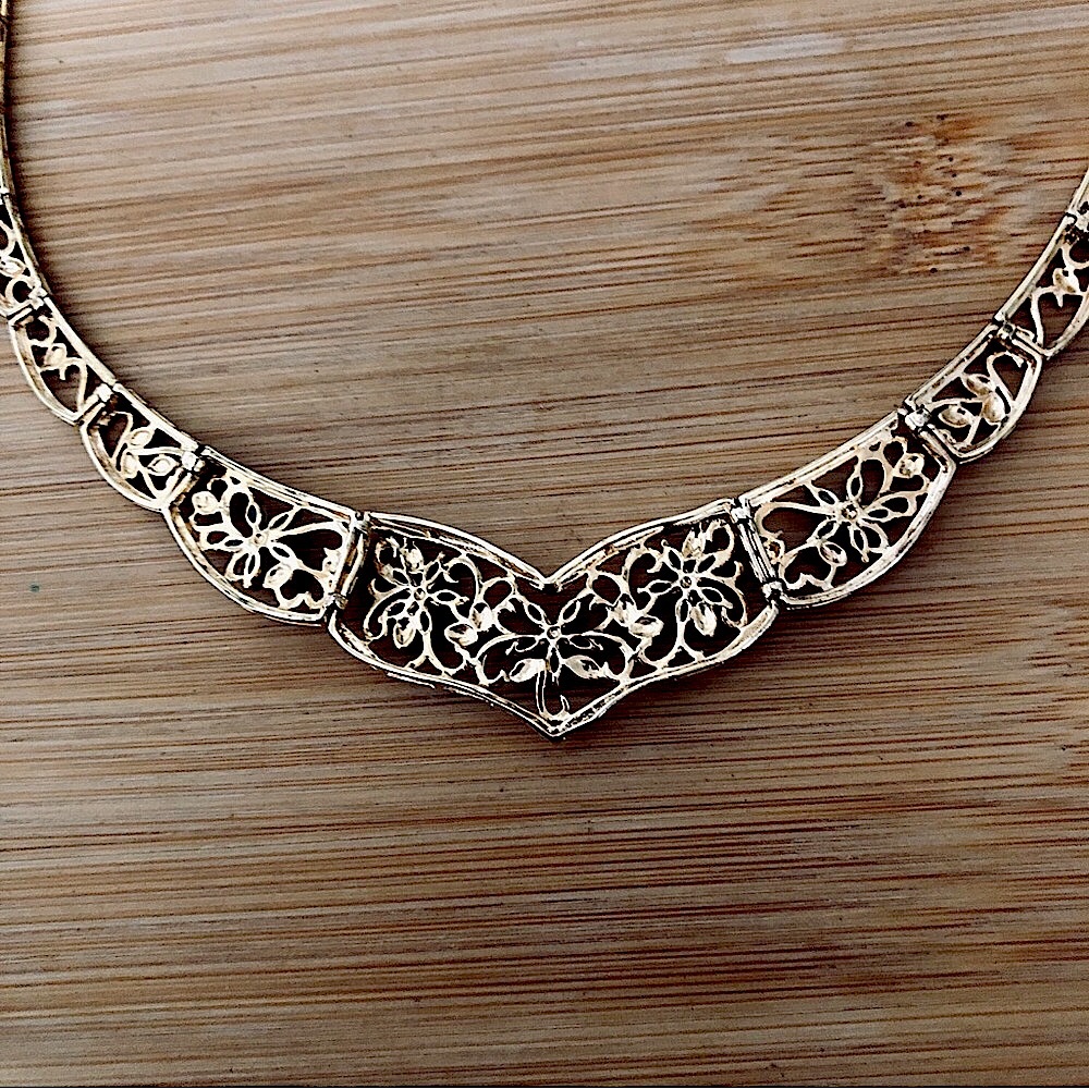 $152 Designer Vermeil Sterling Estate Necklace Designer Mark 925 CHINA - Picture 9 of 9